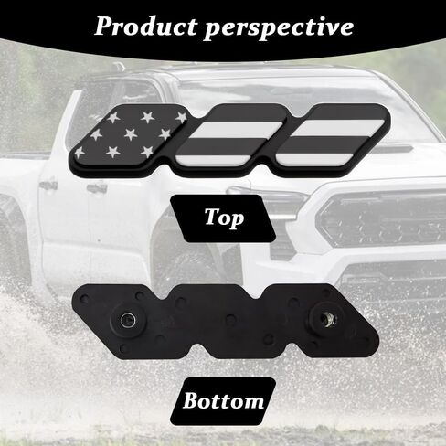 TRD Grille Decor Badge, TRD Emblem, Tri-Color Grille Badge Decoration Accessories, Car Front Grill Insert Emblem for Toyota Tacoma 4Runner Tundra Sequoia Rav4 Highlander (Gray White) in Kuwait