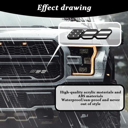 TRD Grille Decor Badge, TRD Emblem, Tri-Color Grille Badge Decoration Accessories, Car Front Grill Insert Emblem for Toyota Tacoma 4Runner Tundra Sequoia Rav4 Highlander (Gray White) in Kuwait