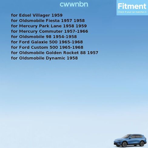 الخلفية لـ Edsel Corsair، Ranger، Villager 1959 for Ford Country Squire، مخصص 1965 1966 1967 1968 استبدال C5AZ2128A، C0MY2128A مجموعة أسطوانات عجلة فرامل الطبل قطعة واحدة in Saudi Arabia