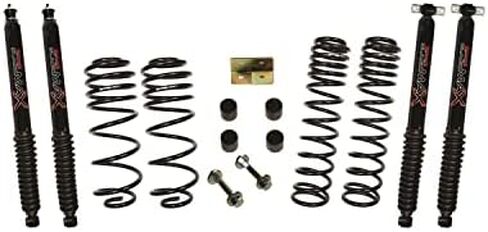 Skyjacker TJ25BPBLT Long Travel Series Suspension Lift Kit w/Shocks; 2.5 in. Lift; Dual Rate Long Travel; Incl. Black Max Shocks; in Saudi Arabia