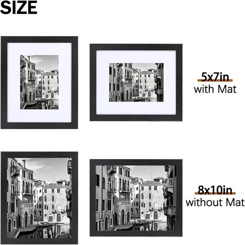 مجموعة إطارات صور مقاس 12 × 12 بوصة مكونة من 3 قطع، عرض الصور مقاس 8 × 8 بوصة مع حصيرة أو 12 × 12 بوصة بدون حصيرة، إطار صورة مع حبيبات خشبية سوداء للتركيب على الحائط أو عرض سطح الطاولة in Saudi Arabia