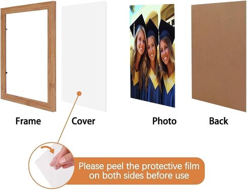 مجموعة إطارات صور مقاس 12 × 12 بوصة مكونة من 3 قطع، عرض الصور مقاس 8 × 8 بوصة مع حصيرة أو 12 × 12 بوصة بدون حصيرة، إطار صورة مع حبيبات خشبية سوداء للتركيب على الحائط أو عرض سطح الطاولة in Saudi Arabia