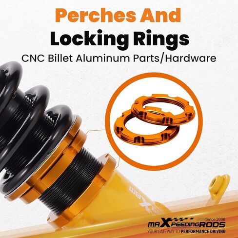 maxpeedingrods Coilover لـ Subaru BRZ 2012-2020، لـ Scion FR-S 2012-2020، لـ Toyota 86 2017-2020، طقم تعليق كويلوفيرس قابل للتعديل من 24 مستوى، مجموعات خفض تعديل الارتفاع باللون الذهبي in Saudi Arabia