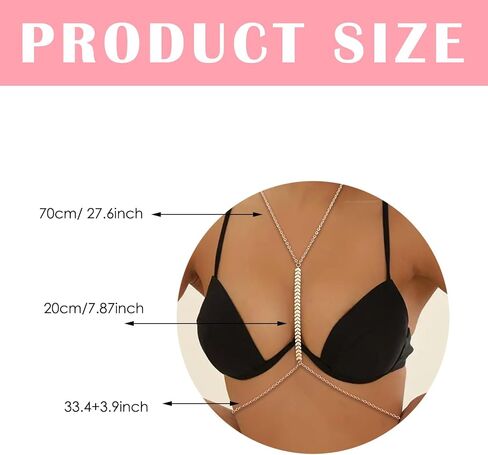 Boho Body Jewelry Sexy Bikini Bra Chain 14K Gold Body Chains Layered Crossover Bikini Chain Summer Beach Jewelry for Women in Saudi Arabia