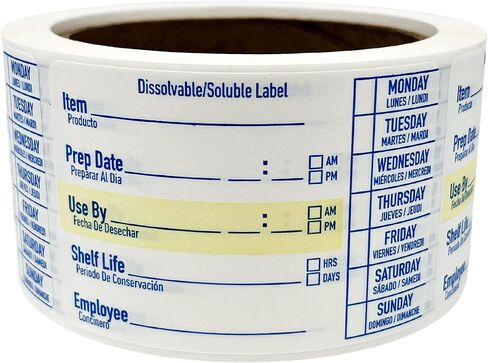 2x3 Food Labels,1000 Blank Labels for Food Containers, Dissolvable Food Labels Stickers, Kitchen Labels, Freezer Labels, Baby Food Labels for Containers, Food Sticker Labels in Saudi Arabia