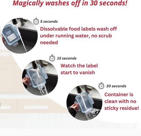2x3 Food Labels,1000 Blank Labels for Food Containers, Dissolvable Food Labels Stickers, Kitchen Labels, Freezer Labels, Baby Food Labels for Containers, Food Sticker Labels in Saudi Arabia