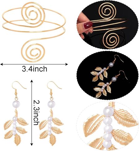 4 Pcs Greek Goddess Accessories Set for Women Wedding Halloween Costume in Kuwait
