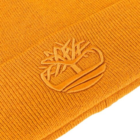 Timberland Men’s Tonal 3D Embroidery Beanie - Soft Knit Winter Hat, Raised Logo, Warm Stretch Fit for Cold Weather Wear in Saudi Arabia