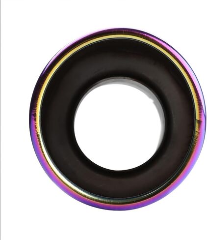 Spec-D Tuning 2.5" Inlet 4.125" Slant Titanium Dual Burnt Tip Stainless Steel Exhaust Muffler in Saudi Arabia
