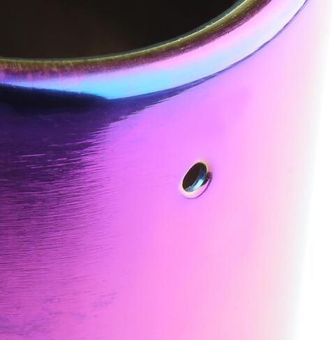 Spec-D Tuning 2.5" Inlet 4.125" Slant Titanium Dual Burnt Tip Stainless Steel Exhaust Muffler in Saudi Arabia