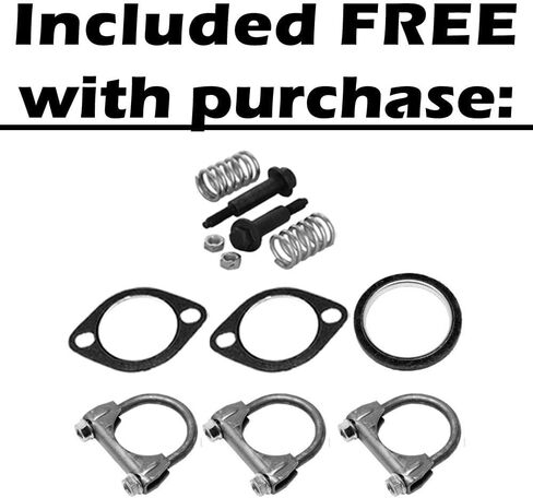 Northeastern Exhaust | Direct-Fit Resonator, Y Pipe and Pair of Muffler Compatible for 2008-2011 Subaru Impreza 2.5L | Free Gaskets, Clamps and Spring Bolt Kit Included in Saudi Arabia