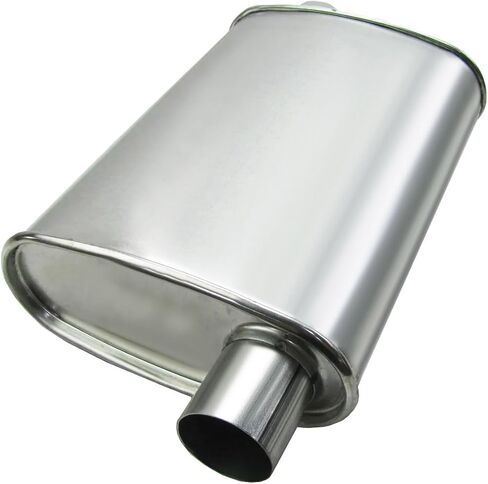 Universal 2"" Oval Heavy Duty Muffler Offet/Offet 18"" Long Quite Tone in Saudi Arabia