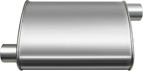 Universal 2"" Oval Heavy Duty Muffler Offet/Offet 18"" Long Quite Tone in Saudi Arabia