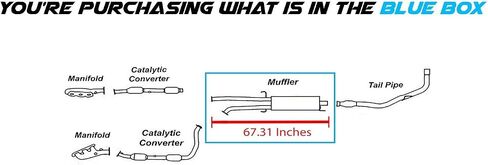 Northeastern Exhaust | Stainless Steel Exhaust Muffler Compatible for Toyota Tundra 2007-2009 5.7L | Free Gaskets and Clamps Included | 146" Wheelbase in Saudi Arabia