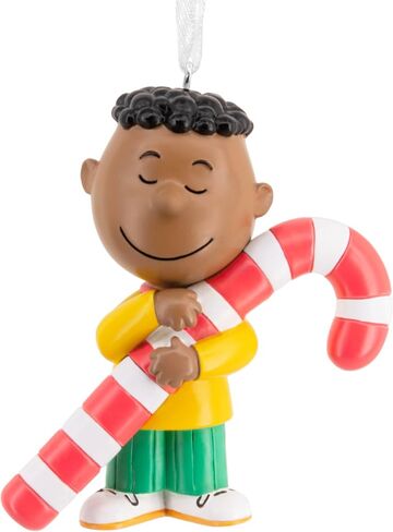 Hallmark Peanuts Franklin with Candy Cane Christmas Ornament, Gifts for Peanuts Fans in Saudi Arabia