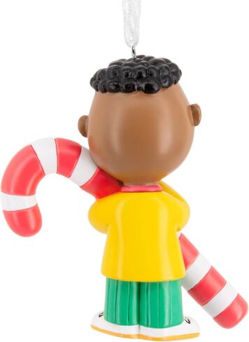 Hallmark Peanuts Franklin with Candy Cane Christmas Ornament, Gifts for Peanuts Fans in Saudi Arabia