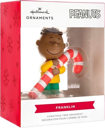 Hallmark Peanuts Franklin with Candy Cane Christmas Ornament, Gifts for Peanuts Fans in Saudi Arabia