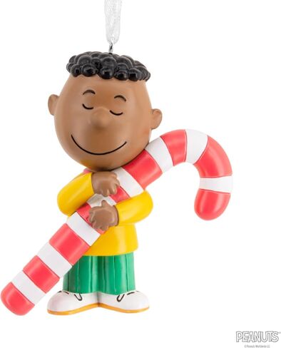 Hallmark Peanuts Franklin with Candy Cane Christmas Ornament, Gifts for Peanuts Fans in Saudi Arabia