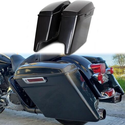 ECOTRIC 5'' Extended Stretched Saddlebags Unpainted Compatible with 2014-later Harley Touring FLT FLHT FLHTCU FLHRC Road King Road Glide Street Glide Electra Glide Ultra-Classic (W/O Hardware) in Saudi Arabia