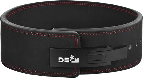 حزام رفع الأثقال من DEFY - حزام رفع الأثقال القوي بعرض 4 بوصات للرجال والنساء - حزام رافعة 10 مم لدعم أسفل الظهر، والتمرين، والرفعة الميتة، وكمال الأجسام IPF in Kuwait