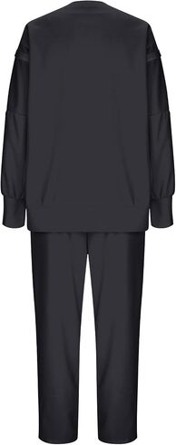Womens Sweatsuits 2 Piece Set Fall Winter Oversized Sweatshirt Loose Sweat Pants Tracksuits Lounge Sets with Pockets in Saudi Arabia