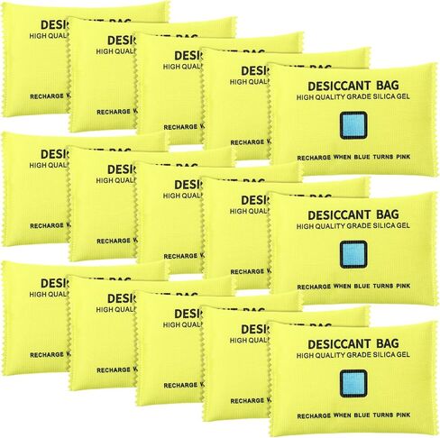 10 Packs 100g Rechargeable Silica Gel Desiccant Moisture Absorbing Bag for Storage Bin Indicating Silica Gel Desiccant Packet Reusable Dehumidifier Bag for Home Closet Car (5 x 3.5 Inches) in Saudi Arabia