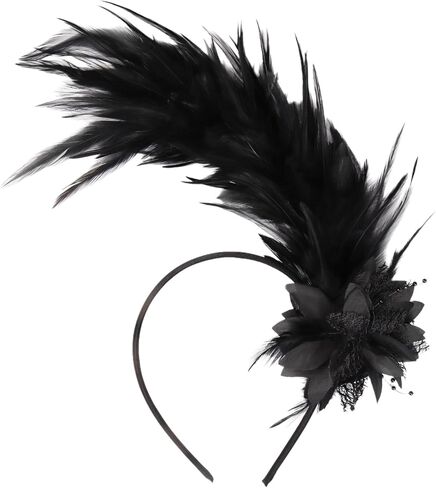 Fascinator Hat Women Feather Headband, Stylish Kentucky Derby Headpiece for Cocktail, Wedding, and Tea Party Events in Kuwait