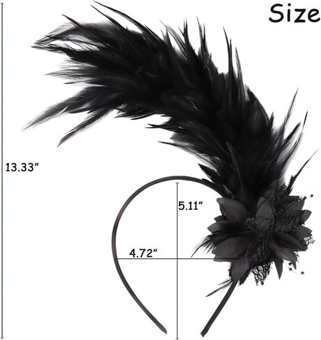 Fascinator Hat Women Feather Headband, Stylish Kentucky Derby Headpiece for Cocktail, Wedding, and Tea Party Events in Kuwait