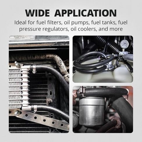 EVIL ENERGY 6AN 3/8" Fuel Line, CPE Rubber 3/8 Push Lock Fuel Hose 20FT and Hose Clamps 10PCS in Saudi Arabia