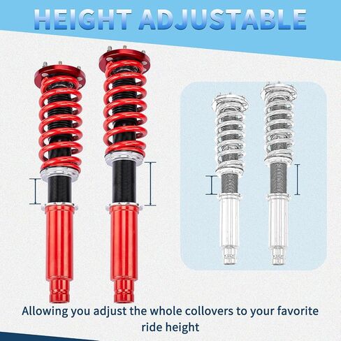 Coilover Suspension Lowering Kit, 24 Levels Damper Adjustable Coilovers Replacement for Honda Accord VII 2002-2008 Acura TSX 2004-2008 Height Adjustable Shock Absorber Struts in Saudi Arabia