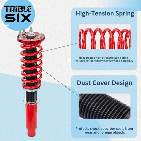 Coilover Suspension Lowering Kit, 24 Levels Damper Adjustable Coilovers Replacement for Honda Accord VII 2002-2008 Acura TSX 2004-2008 Height Adjustable Shock Absorber Struts in Saudi Arabia