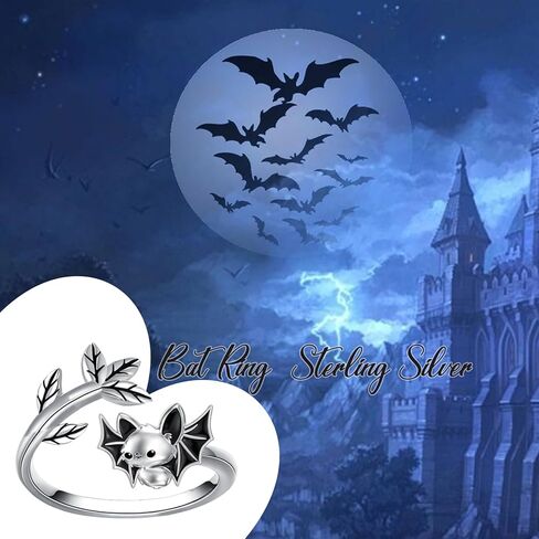 925 Sterling Silver Adjustable Animal Ring for Women Axolotl/Bat/Corgi/Highland Cow/Panda/Pug/Turtle Open Rings Animal Jewelry Gifts for Her in Saudi Arabia