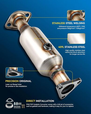 PHILTOP Catalytic Converter Kit Compatible with Honda 1999-2000 Civic 1.6L Catalytic Converter for 16070 (EPA Compliant) in Saudi Arabia