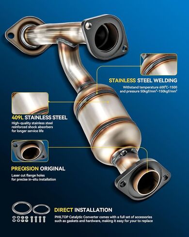 PHILTOP Center Catalytic Converter Kit Compatible with Lexus RX300 1999-2003 Replace# 40236 Direct-Fit (EPA Compliant) in Saudi Arabia
