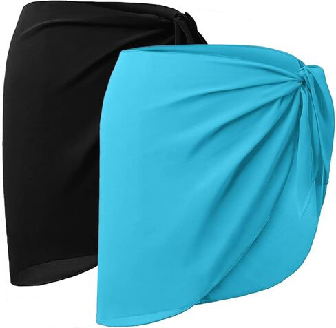 تنورة ملفوفة للسيدات مكونة من قطعتين من ملابس السباحة Beach Sarong Chiffon لبدلة السباحة البيكيني in Kuwait