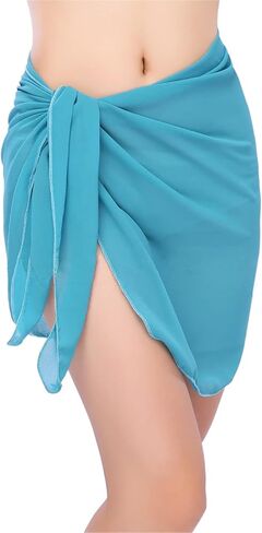 تنورة ملفوفة للسيدات مكونة من قطعتين من ملابس السباحة Beach Sarong Chiffon لبدلة السباحة البيكيني in Kuwait