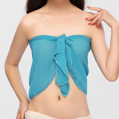 تنورة ملفوفة للسيدات مكونة من قطعتين من ملابس السباحة Beach Sarong Chiffon لبدلة السباحة البيكيني in Kuwait