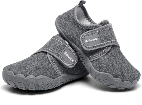 Kids Winter Slippers Boys Girls Comfortable Warm Wide Toe Shoes Lightweight Non-slip Indoor Fleece Slippers（Littler Kid/Big Kid） in Kuwait