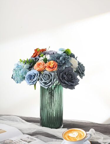 38pcs Artificial Flowers Bouquets Box Set for DIY Bridal Wedding Shower Decorations Rainbow Colorful Fake Floral Arrangements for Party Table Centerpieces Home Decor Indoor Outdoor in Saudi Arabia
