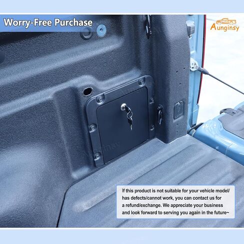 Aunginsy 2Pcs Trunk Bed Security Lockbox Covers Compatible with Ford Maverick 2022-2025 Pickup Aluminum Trunk Bed Lockbox Bin Trunk Left & Right Side Storage Box Lockbox Cover with Keys Accessories in Saudi Arabia