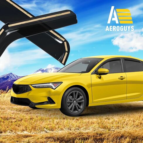 منحرفات نافذة متينة للغاية، واقيات نافذة داخل القناة، واقيات مطر مناسبة لـ Acura Integra 2023-2025 Hatchback، أقنعة الشمس، فتحة تهوية الرياح للظلال، ملحقات السيارة الخارجية - 4 قطع. AG0880 in Saudi Arabia