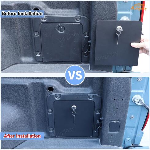 Aunginsy 2Pcs Trunk Bed Security Lockbox Covers Compatible with Ford Maverick 2022-2025 Pickup Aluminum Trunk Bed Lockbox Bin Trunk Left & Right Side Storage Box Lockbox Cover with Keys Accessories in Saudi Arabia