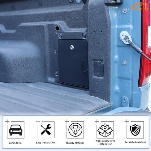 Aunginsy 2Pcs Trunk Bed Security Lockbox Covers Compatible with Ford Maverick 2022-2025 Pickup Aluminum Trunk Bed Lockbox Bin Trunk Left & Right Side Storage Box Lockbox Cover with Keys Accessories in Saudi Arabia