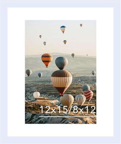 إطار صورة مقاس 12 × 15 مع حصيرة، عرض 8 × 12 مع حصيرة أو 12 × 15 بدون حصيرة، إطارات صور خشبية 12 × 15 للتعليق على الحائط، عبوة واحدة، أسود in Saudi Arabia