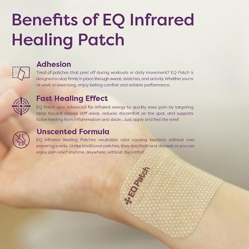 Infrared Healing Patch – Long-Lasting Warmth Patches for Muscles, Joints & Back – Strong Adhesive, Unscented in Saudi Arabia