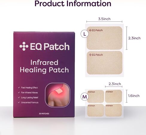Infrared Healing Patch – Long-Lasting Warmth Patches for Muscles, Joints & Back – Strong Adhesive, Unscented in Saudi Arabia