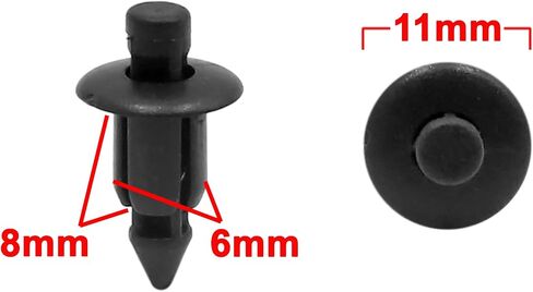 uxcell 20Pcs 6mm Hole Dia Black Plastic Push Rivet Interior Trim Panel Car Door Clips in Saudi Arabia