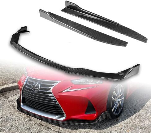 5pcs Combo Front Bumper Body Kit Lip + Side Skirt Extensions Diffuser Compatible with 2017-2020 Lexus IS200t / IS300 / IS350 2018 2019 (Painted White) in Saudi Arabia