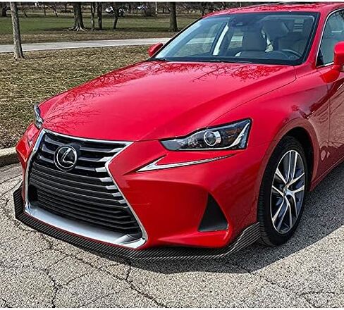 5pcs Combo Front Bumper Body Kit Lip + Side Skirt Extensions Diffuser Compatible with 2017-2020 Lexus IS200t / IS300 / IS350 2018 2019 (Painted White) in Saudi Arabia