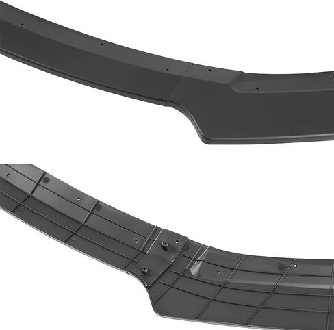 Spec-D Tuning Matte Black Front Bumper Lip Body Kit Spoiler 3PC Compatible with 2016-2018 Honda Civic Sedan in Saudi Arabia